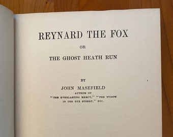 Reynard The Fox por John Masefield - 1923 Libro de tapa dura