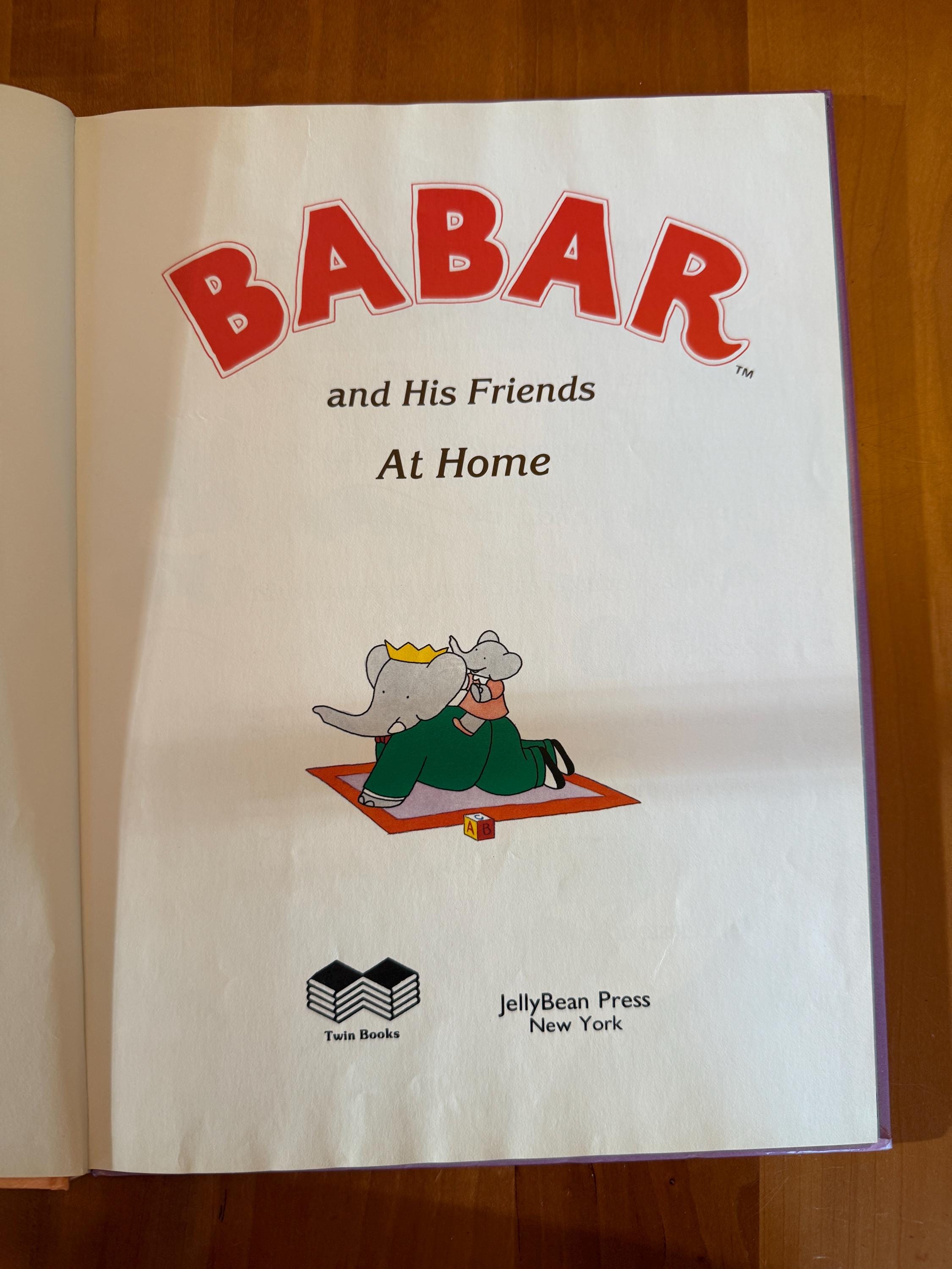 Babar and His Friends at Home - 1990 Jelly Bean Press - Etsy