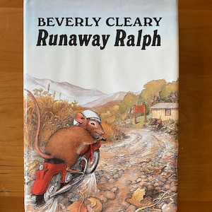 Runaway Ralph de Beverly Cleary - Morrow relié des années 1980 - Ex-Bibliothèque