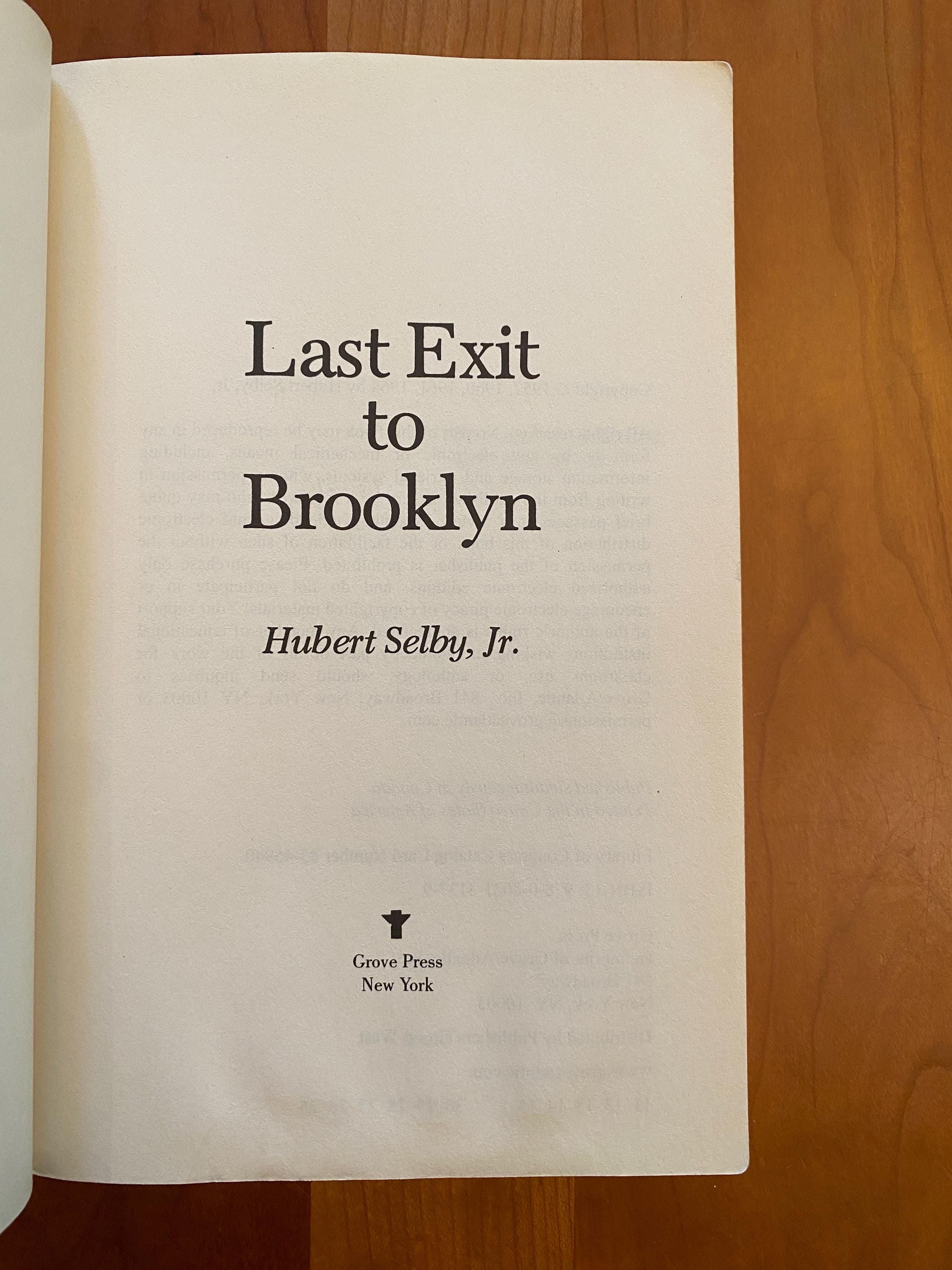 Last Exit to Brooklyn by Hubert Selby Jr. - Grove Press 2004 - Etsy