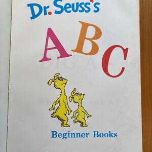 Dr. Seuss's ABC - 1963 Random House Beginner Books - Etsy