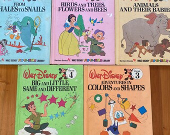 Walt Disney Fun-to-learn Library Books Bundle (lot X7) - Vintage