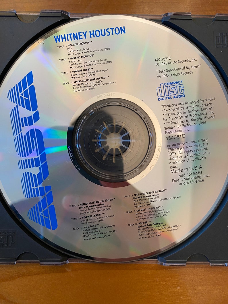 Whitney Houston Debut Album - 1985 - CD Compact Disc - Excellent ...