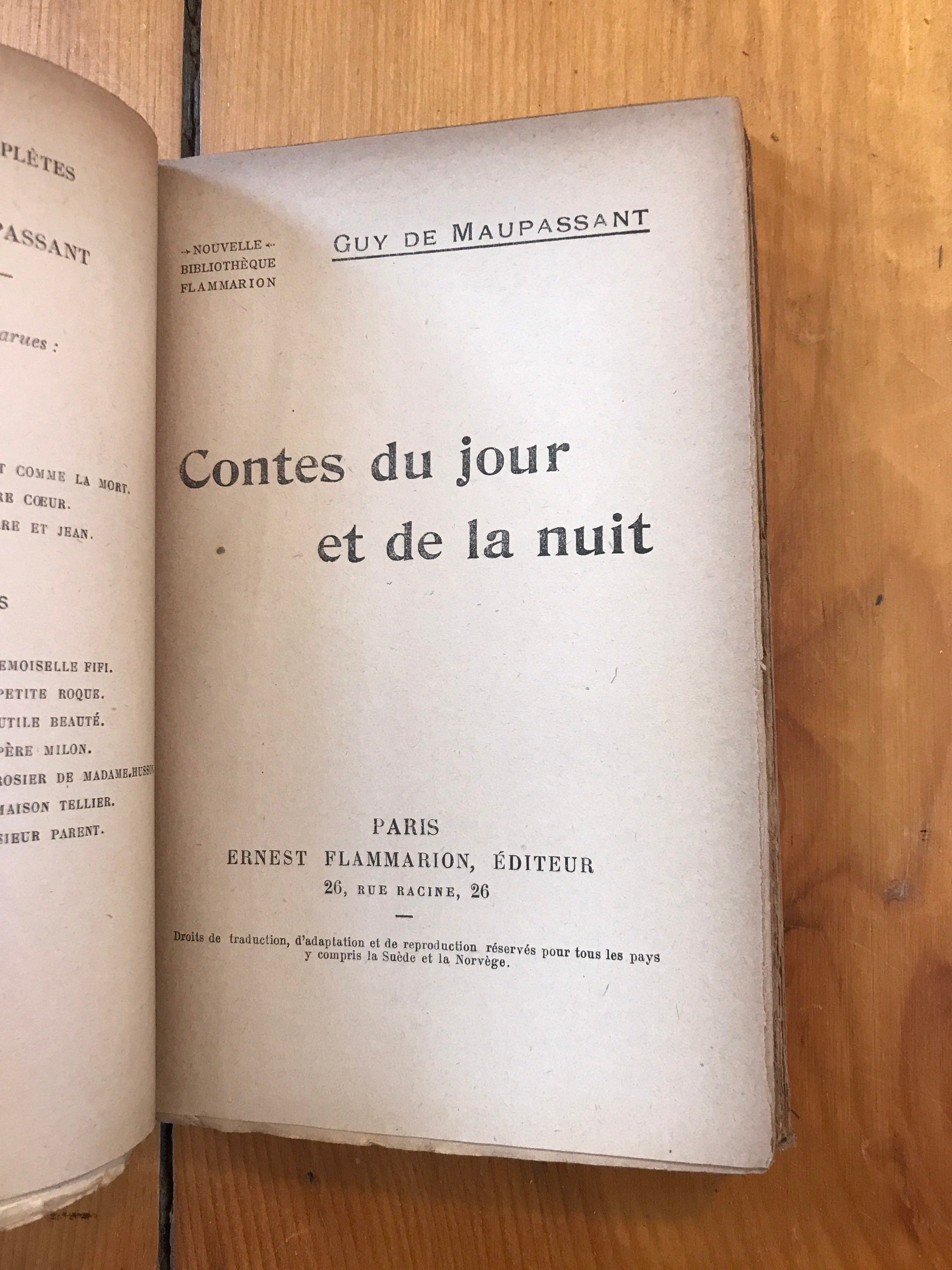 Maupassant Contes Du Jour Et De La Nuit