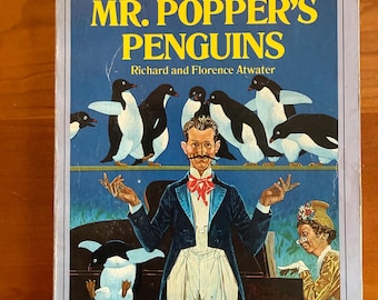 Mr. Popper's Penguins door Richard en Florence Atwater - geïllustreerd door Robert Lawson - 1986 Dell Yearling
