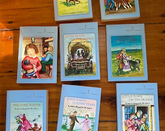 Little House Books by Laura Ingalls Wilder - 1971 Harper Paperbacks - Blue