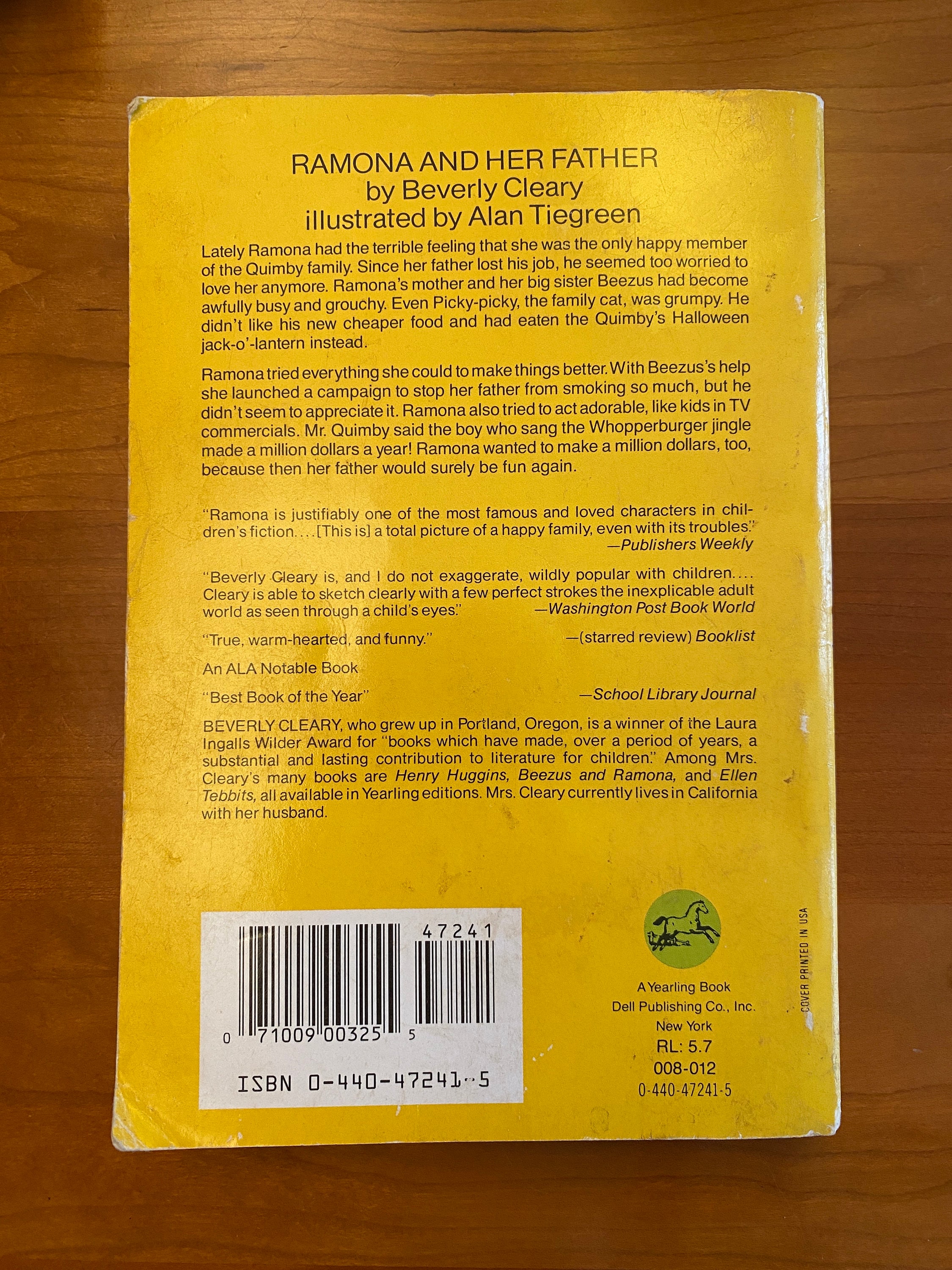 ラモーナと彼女の父親 ベヴァリー・クリアリー著 - 1979 年デル・イヤーリング - Etsy 日本, image size:2250x3000