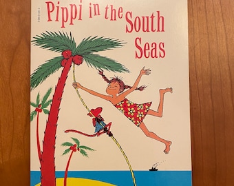 Pippi en los mares del sur de Astrid Lindgren - Libro de bolsillo Scholastic, década del 2000