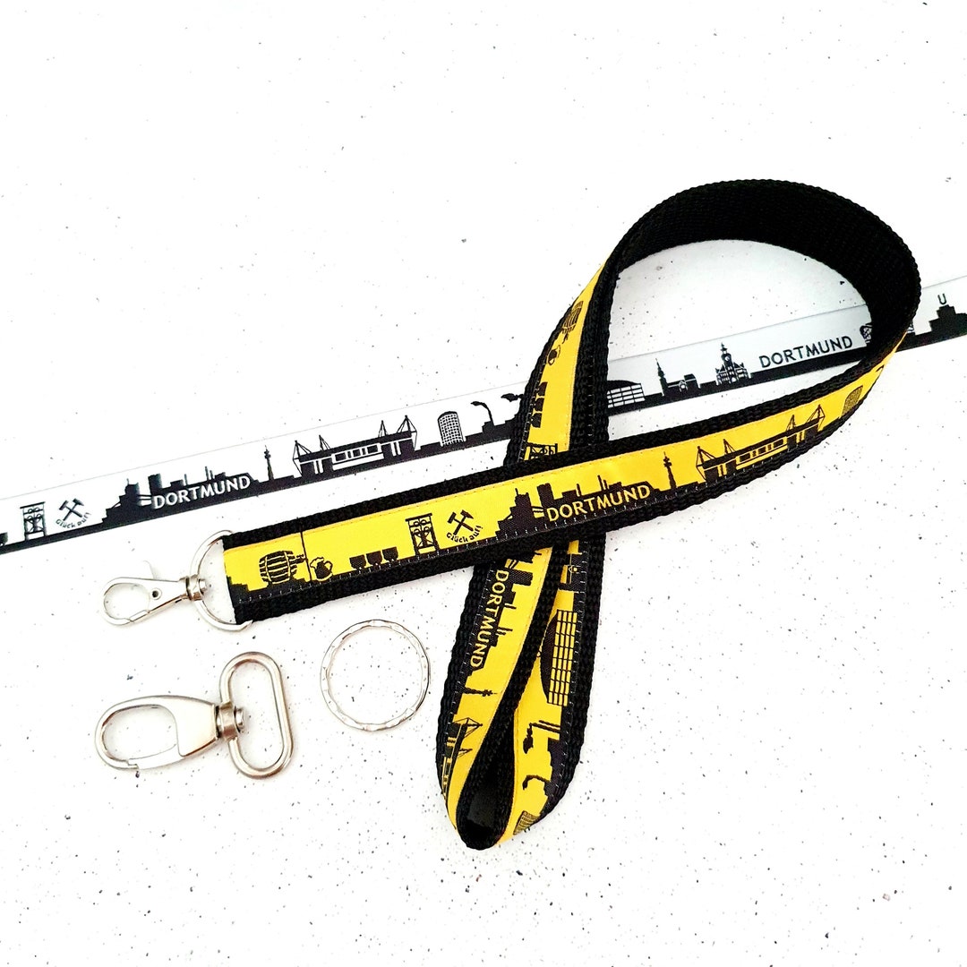 Écharpe Dortmund Skyline You'll Never Walk Alone - Noir/Jaune - 140x17 Cm