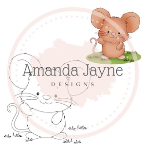 Tampon numérique souris, tampon digi, clipart, imprimable, anniversaire, fournitures pour fabrication de cartes, scrapbooking