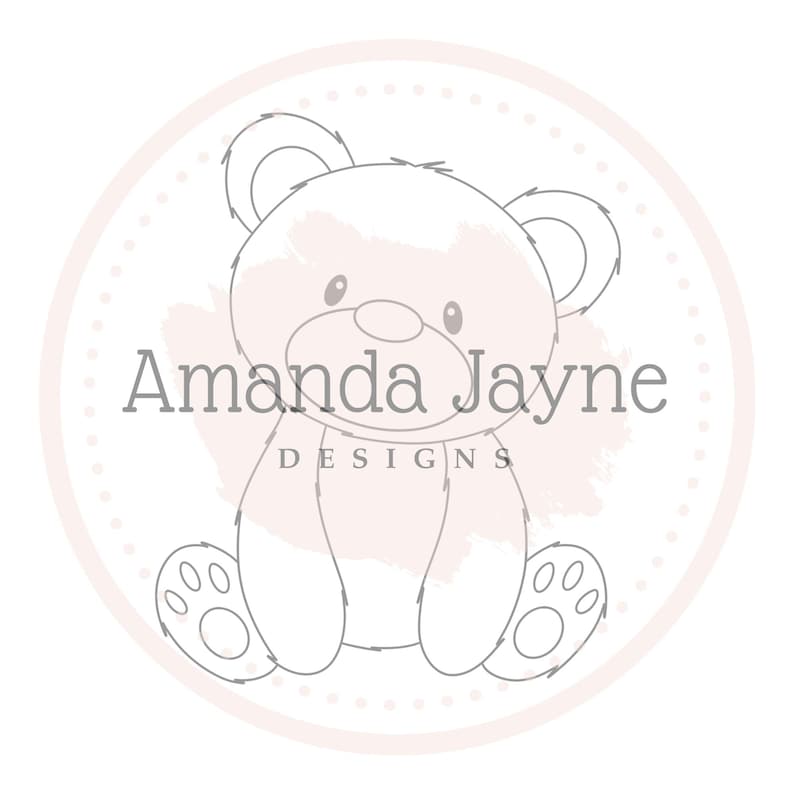 Bear digi stamp, digital stamp, love, mum, Amanda Jayne Designs image 1