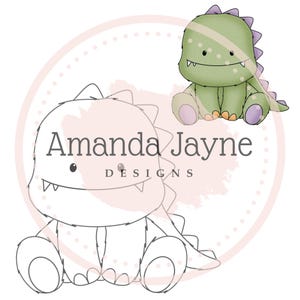 Dinosaur digital stamp, digi stamp, clipart, printable, son, nephew, for him, birthday, card making supplies, scrapbooking