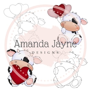 Ganz viel Liebe digital gestempelt von Amanda Jayne Designs
