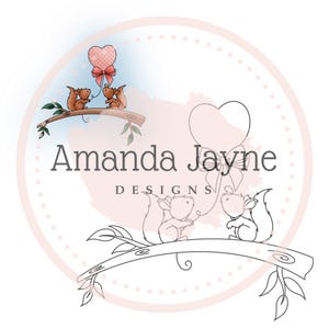 Heart balloon squirrels digital stamp, digi stamp, printable, clipart, love, valentines, cardmaking