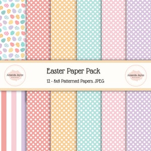 Easter Digital Paper Pack, Jpegs, Scrapbook Papers, Card Making ...
