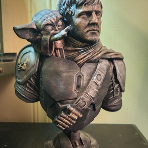 Din Djarin and Grogu inspired bust