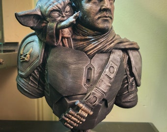 Din Djarin and Grogu inspired bust