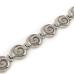 Griechische Spirale Silber Gehämmert Armband 10mm, Schmuck aus Griechenland, Griechischer Silber Armband Schmuck, Bijoux Grece Grecque, Altgriechisch