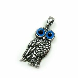 Sterling Silver 925  Ancient Greek Owl Goddess Athena&#39;s Symbol  Pendant 12x25mm, Greek Pendant , Greek Jewelry , Greek Owl , Anient Greek