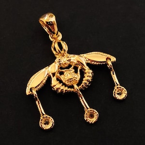 Sterlingzilver 925 oud-Griekse Minoïsche bijen van Malia vergulde 22K hanger 25 mm, Griekse hanger, Griekse sieraden, Griekse zilveren bijenhanger