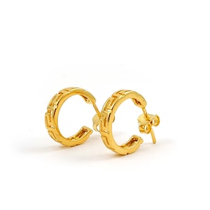 Silver 925 Small Hoop Earrings 15mm Jewelry From Greece, Griechisches Silber Ohrringe, Greek Small Earrings, Bijoux Grecque