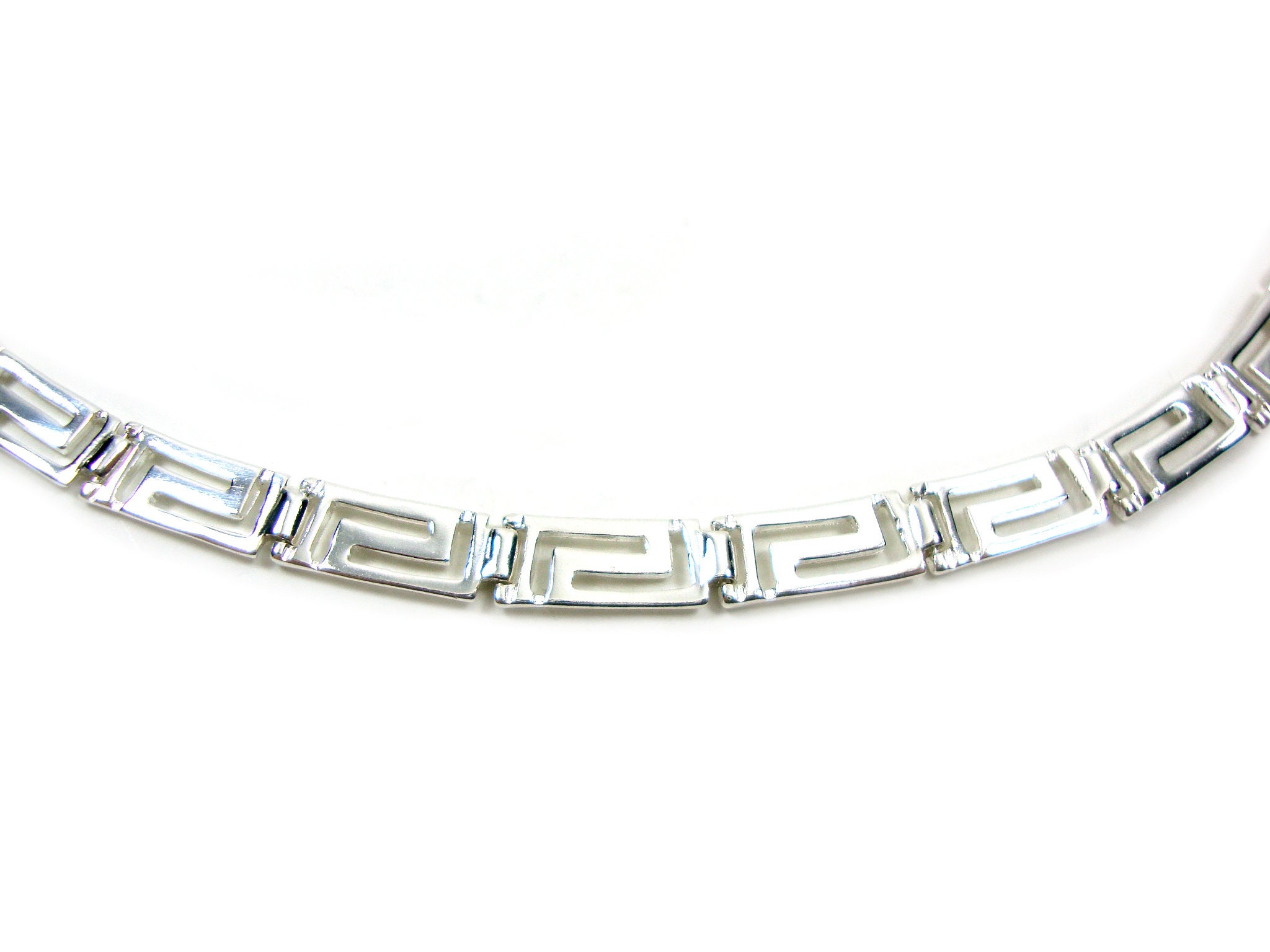 Sterling Silver 925 Necklace Meander Infinity Greek Key Men Etsy UK