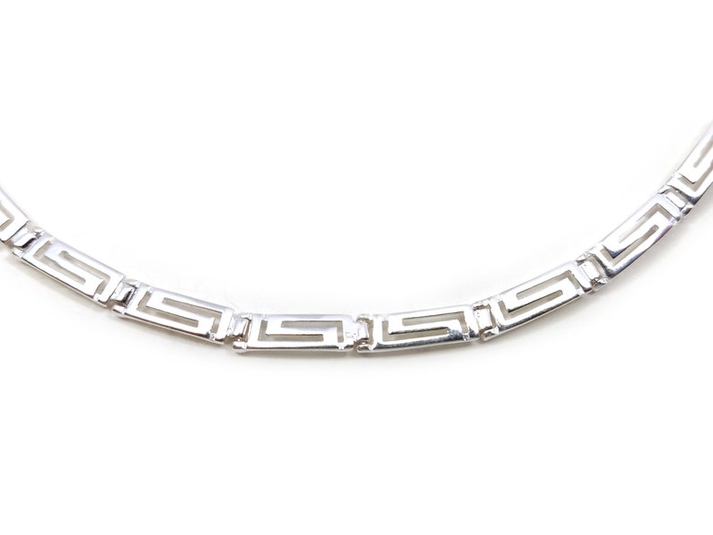 Sterling Silver 925 Necklace Meander Infinity Greek Key Men Etsy