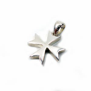 Sterling Silber 925 Malteser Ritter Kleines Kreuz 15 x 15 mm , Silber Malteserkreuz, Crusader Cross Malta, Silver Knight Templar Cross, Crusade