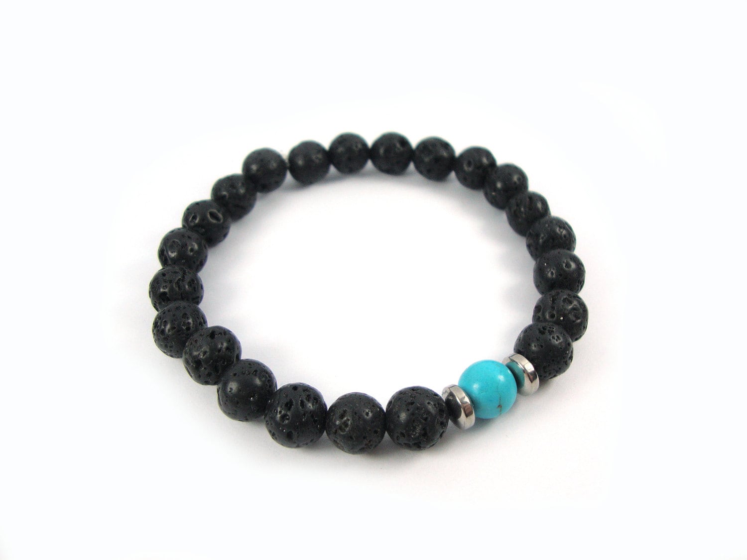 Bracciale Uomo Pietra Lavica: accessorio Elegante per Uomini
