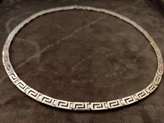 Sterling Silver 925 Necklace 5mm Meander Infinity Greek Key Men Women, Greek Jewelry, Griechisce Halskette, Grecque Collier, Bijoux De Grece