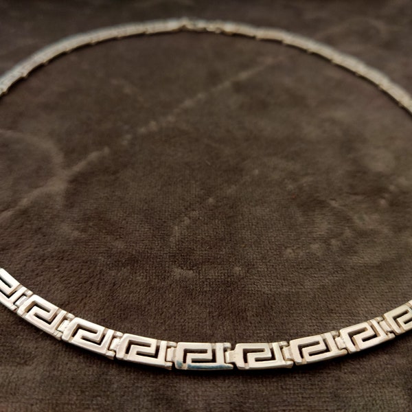 Sterling Silver 925 Necklace 5mm Meander Infinity Greek Key Men Women, Greek Jewelry, Griechisce Halskette, Grecque Collier, Bijoux De Grece