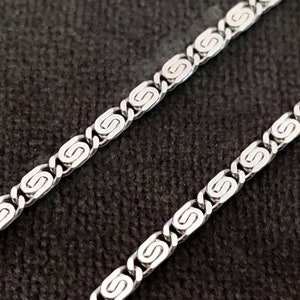 Sterlingzilver 925 meander Griekse ketting 2 mm enkelbandarmband voor mannen vrouwen uniseks, sieraden uit Griekenland, Griechischer Silber Kette