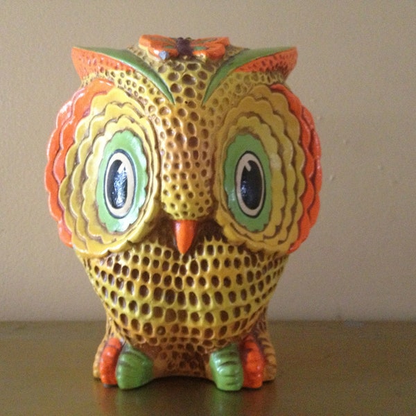 1970's Owl Piggy Bank
