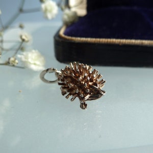 Vintage sterling silver hedgehog charm