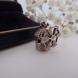 Vintage sterling silver life windmill charm