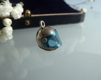 動くバイザー付きヴィンテージ スターリングシルバー Nuvo バイク