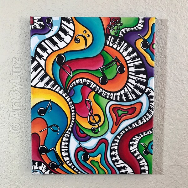 Music in Motion | 11 x 14 ORIGINAL Acrylic Painting on Canvas