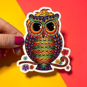 Colorful Owl | Vinyl Sticker