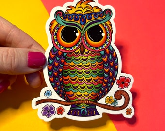 Colorful Owl | Vinyl Sticker