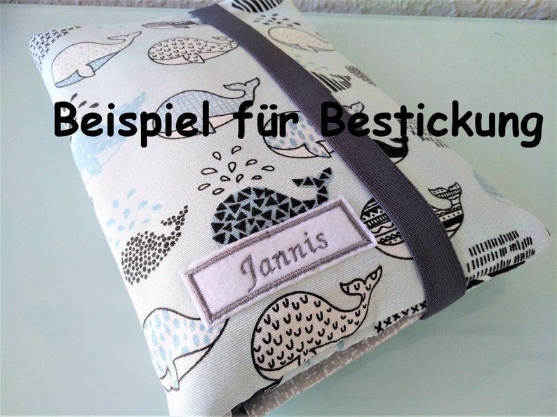 Windeltasche / Wickeltasche Grau Pastell Dreiecke Mädchen mit Namen personalsierbar Mädchen Geschenk Babyparty image 8