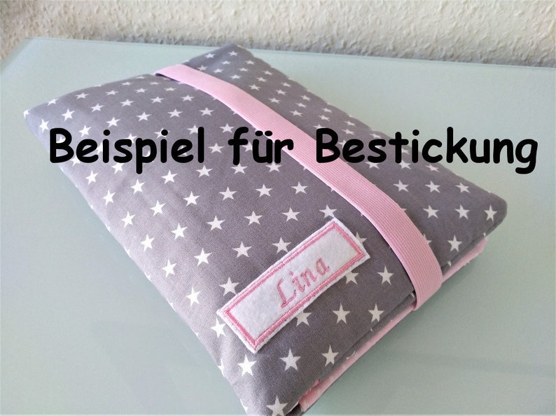 Windeltasche / Wickeltasche Grau Pastell Dreiecke Mädchen mit Namen personalsierbar Mädchen Geschenk Babyparty image 9