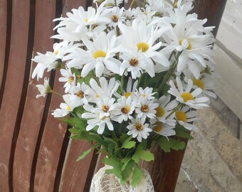 Rustic Wedding Bouquet / Daisy Silk Bridal Bouquet / Country Wedding / Rustic Wedding / Silk Wedding Flowers / Simple Rustic Bridal Bouquet