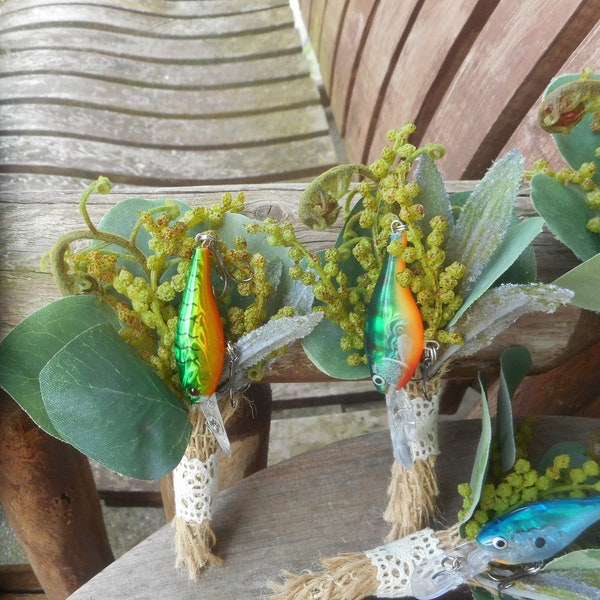 Fishing Boutonniere Etsy