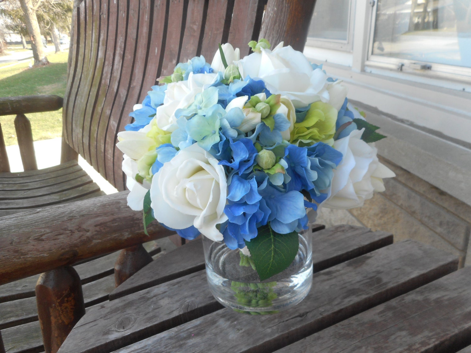 Tainrunse Flower Bouquet Sticks Table Centerpiece Decorative Flower Bouquet  Sticks Durable Table Decor Blue
