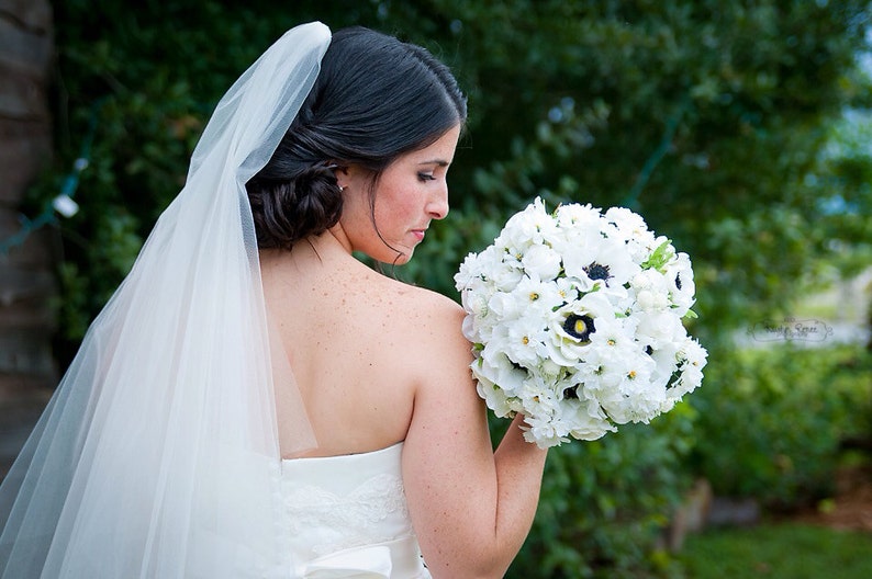 Rustic Wedding Bouquet / Anemone Rose and Daisy Silk Bridal Bouquet / Silk Wedding Flowers / Country Wedding / Rustic Wedding / Fall Wedding image 1