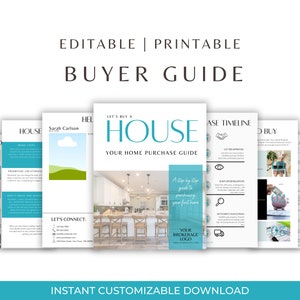 Guía para compradores / Comprador de vivienda por primera vez / Guía para compradores de vivienda / Cronología de compra de vivienda / Marca de agente inmobiliario / Marketing inmobiliario / Canva