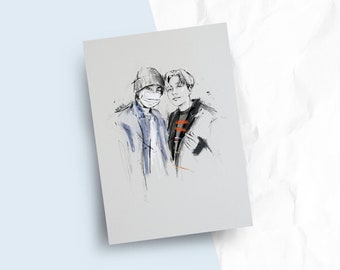 JUNNY & JAY B/ Def. Jaebeom Art Print Postcard Photo Card PC GOT7