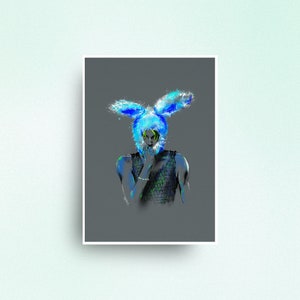 Taeyong Tokki Open Edition Art Print | NCT 127 | K-POP | Bunny | Balaclava | AMBUSH