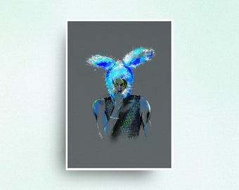 Taeyong Tokki Open Edition Art Print | NCT 127 | K-POP | Bunny | Balaclava | AMBUSH