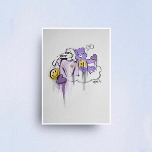 Purple Heart Trip Open Edition Art Print JOMALXNE ÕFFSHORE ØFFSHORE image 1